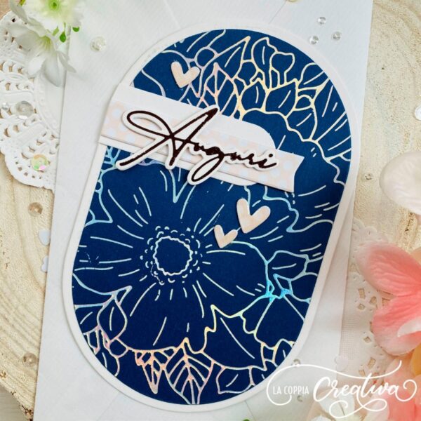 Sfondo con fiori - hot foil - immagine 2