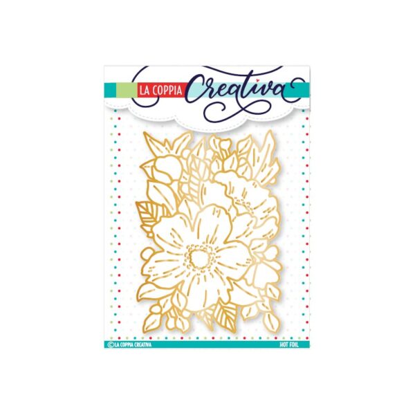 Sfondo con fiori - hot foil